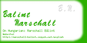 balint marschall business card